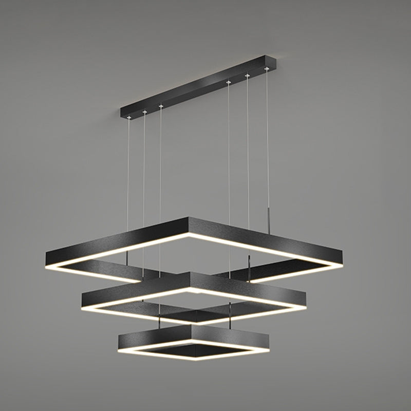 Lámparas de lámparas cuadradas de varios niveles Restaurante moderno
