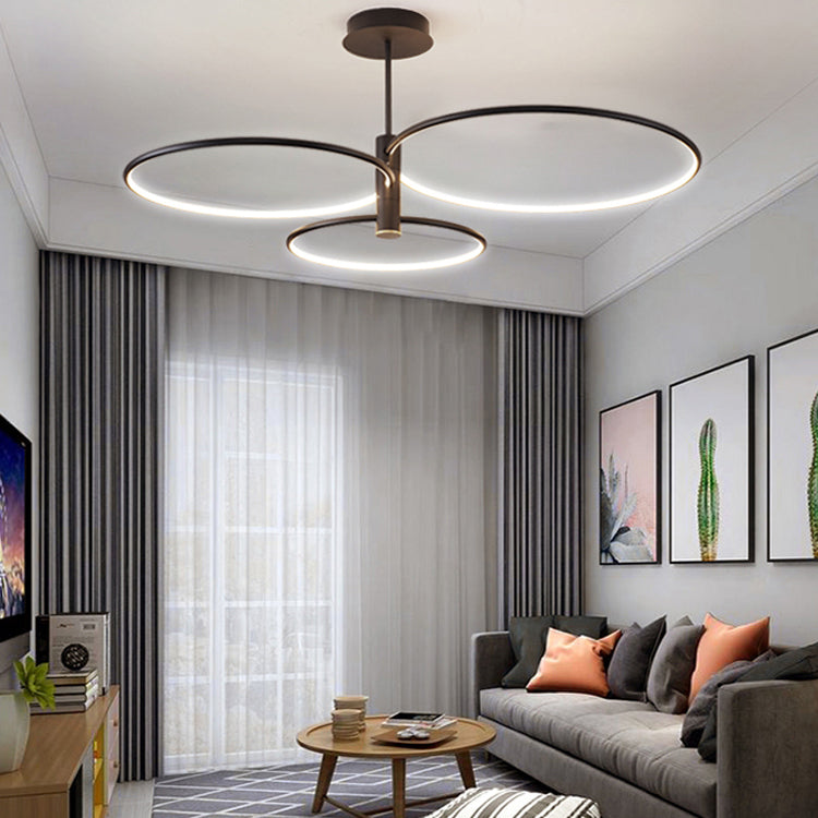 Eenvoudige cirkelvormige led kroonluchter verlichtingsarmaturen woonkamer hangende kroonluchter