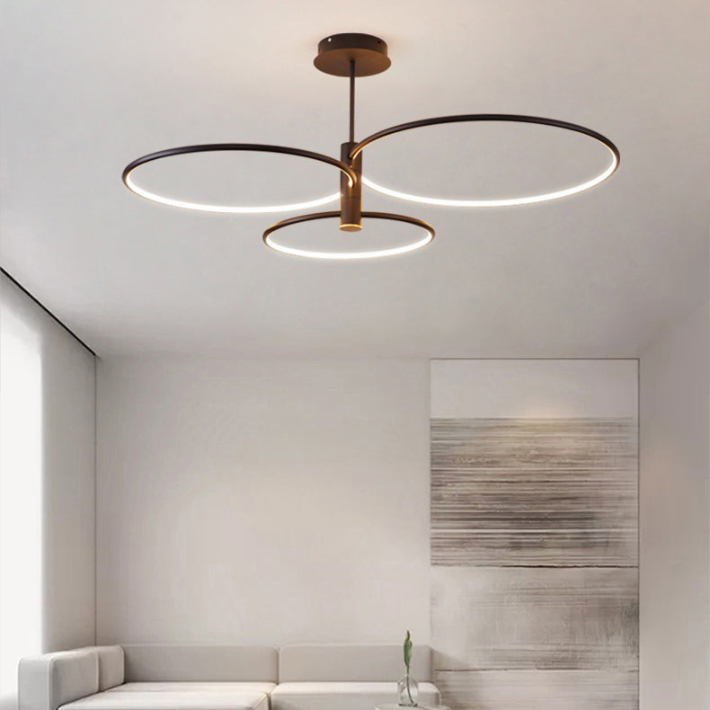 Eenvoudige cirkelvormige led kroonluchter verlichtingsarmaturen woonkamer hangende kroonluchter