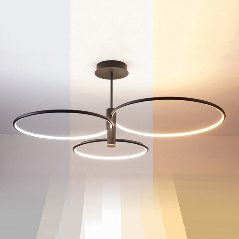 Einfache kreisförmige LED -Kronleuchterleuchten Wohnzimmer Hanging Kronleuchter