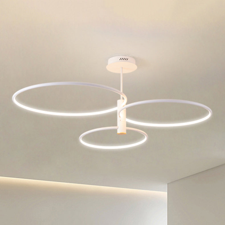 Eenvoudige cirkelvormige led kroonluchter verlichtingsarmaturen woonkamer hangende kroonluchter