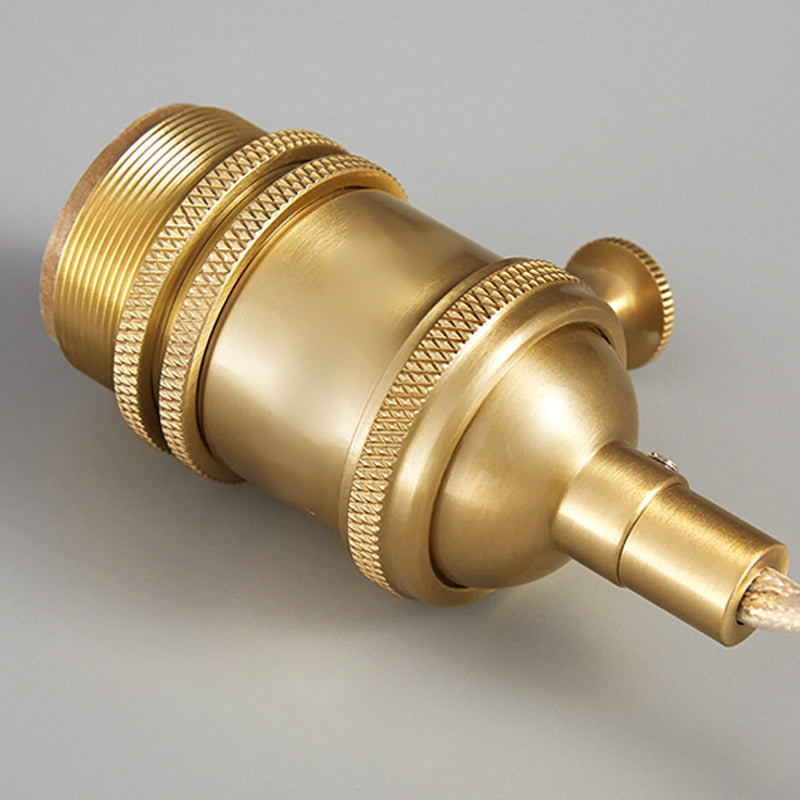 Lampada a sospensione di rame a 1 luce Lampada in vetro vintage Luce a sospensione per sala da pranzo