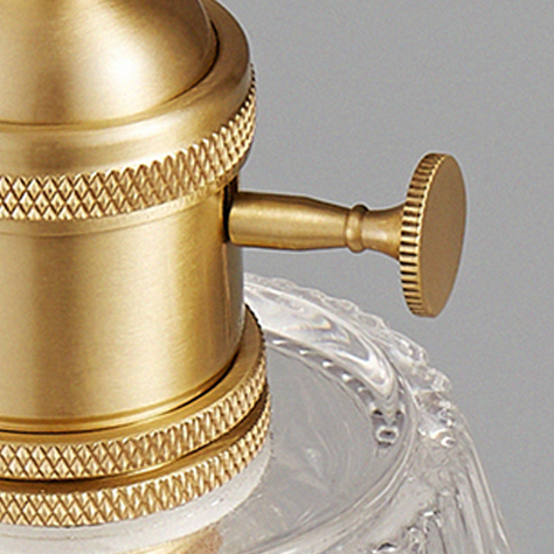 Lampada a sospensione di rame a 1 luce Lampada in vetro vintage Luce a sospensione per sala da pranzo