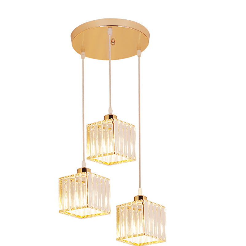 Geometria a forma di cristallo luci soffitto appeso moderno 3 luci a sospensione leggera