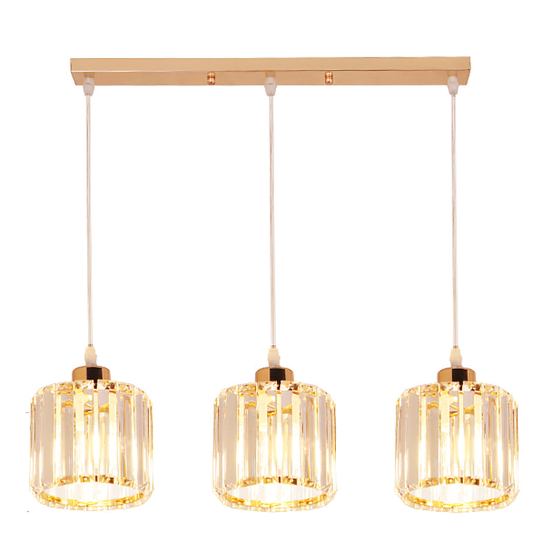 Geometria a forma di cristallo luci soffitto appeso moderno 3 luci a sospensione leggera