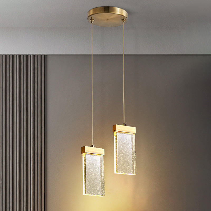 Geometrieformglas hängende Deckenleuchten moderne Style -Anhängerleuchten in Gold