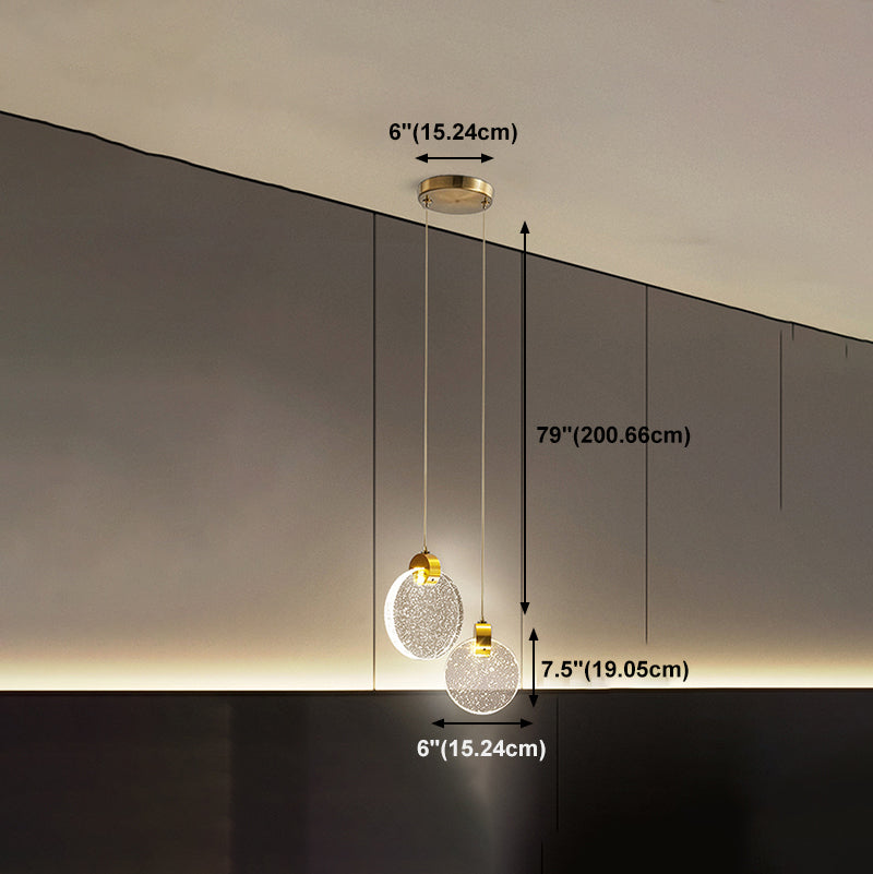 Geometrieformglas hängende Deckenleuchten moderne Style -Anhängerleuchten in Gold