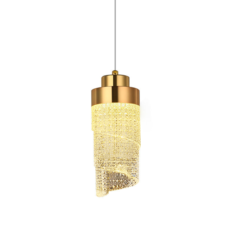 Geometry Shape Hanging Lights Modern Style Metal Hanging Light Fixtures in Gold