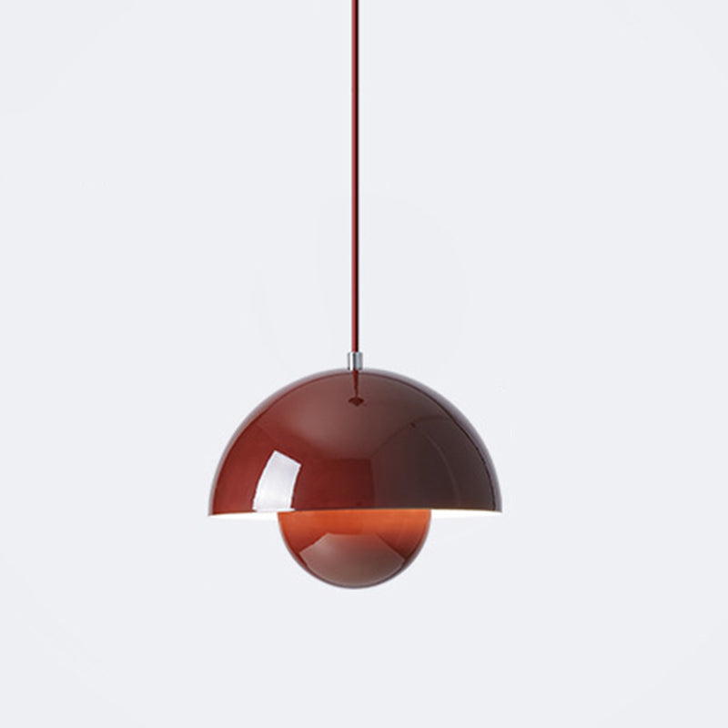 Luci appese a cupola in stile moderno in metallo 1 kit di luce a sospensione leggera