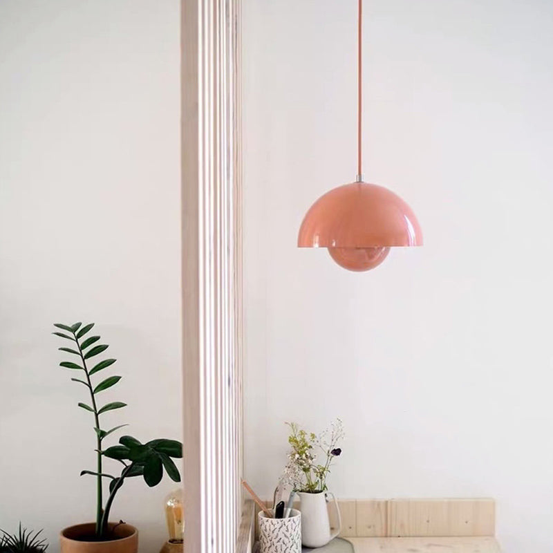 Luci appese a cupola in stile moderno in metallo 1 kit di luce a sospensione leggera