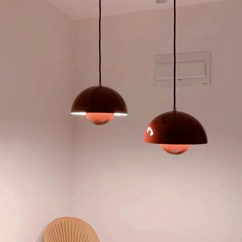 Luci appese a cupola in stile moderno in metallo 1 kit di luce a sospensione leggera