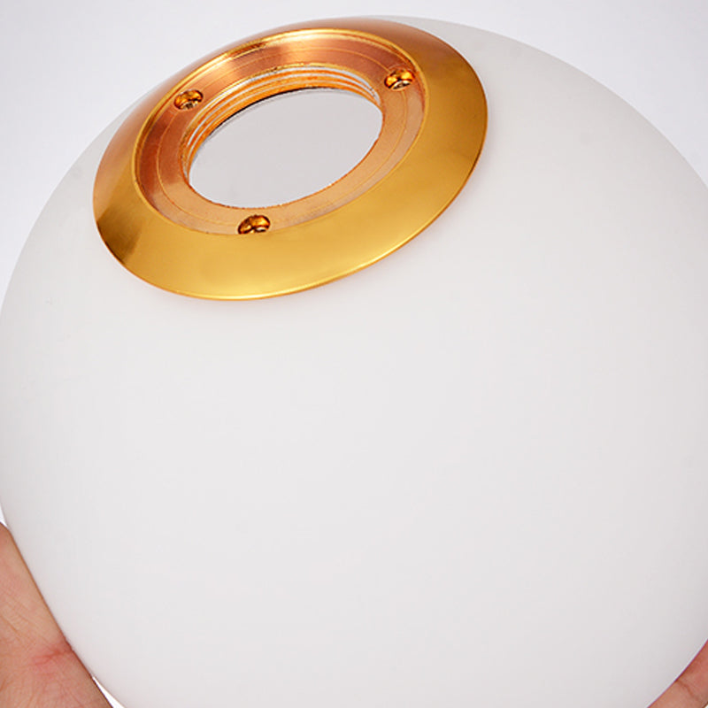 Glass Spherical Shape Pendant Lighting Modern Style 1 Light Hanging Lamp for Living Room