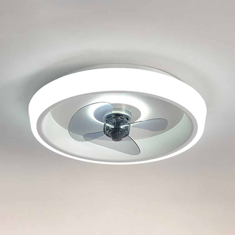 Circle Metal Ceiling Fan Lamp Nordic LED Ceiling Mounted Lighting