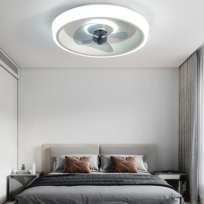 Circle Metal Ceiling Fan Lamp Nordic LED Ceiling Mounted Lighting