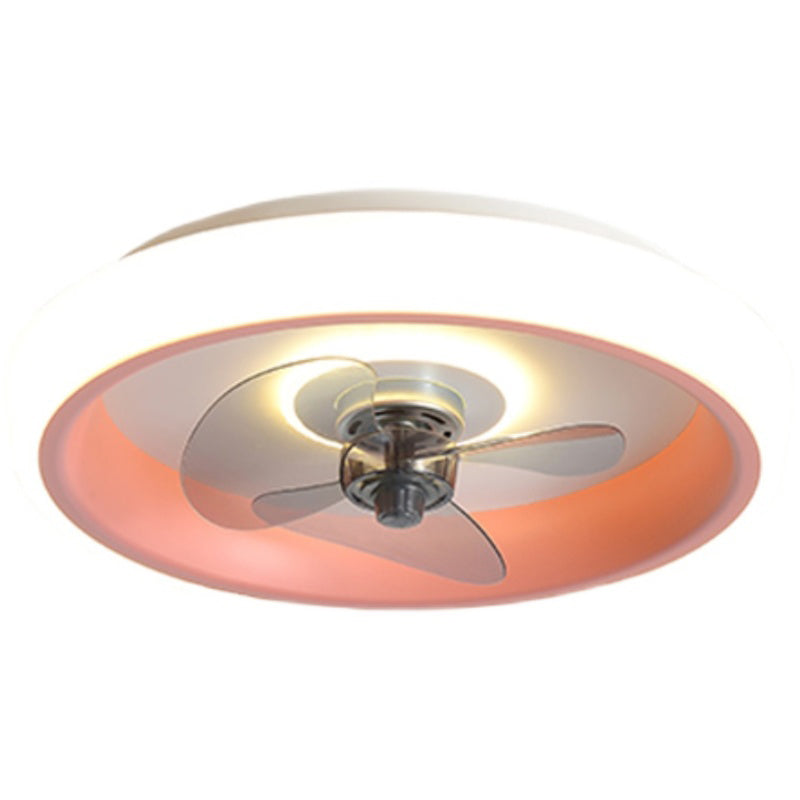 Circle Metal Ceiling Fan Lamp Nordic LED Ceiling Mounted Lighting