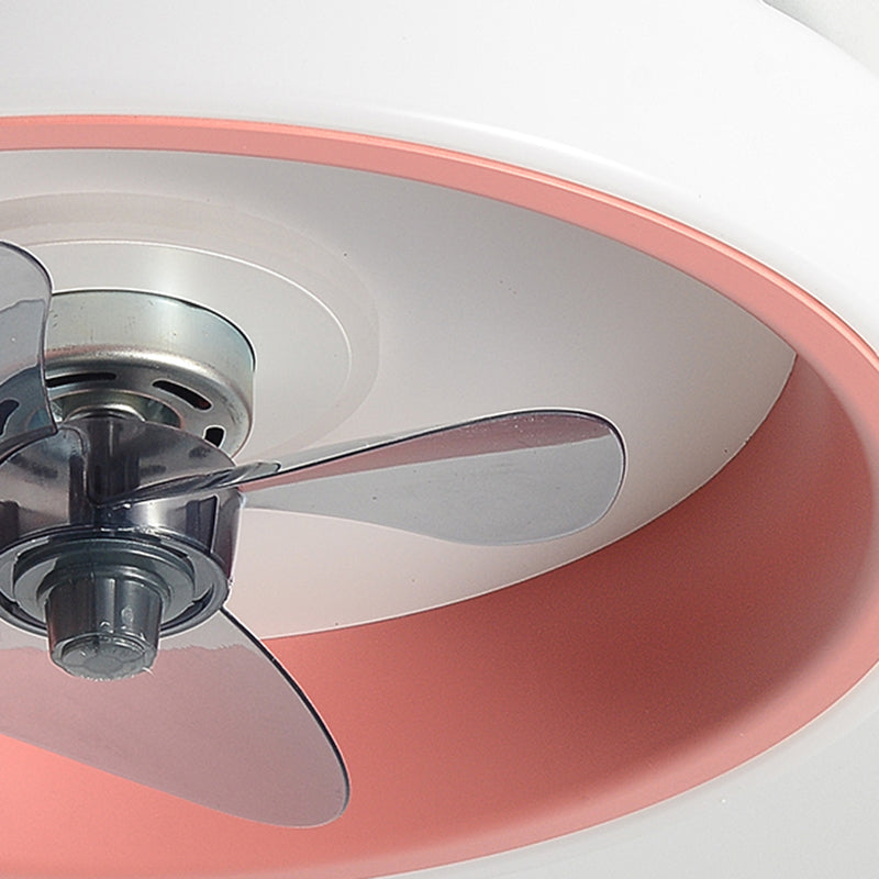 Circle Metal Ceiling Fan Lamp Nordic LED Ceiling Mounted Lighting