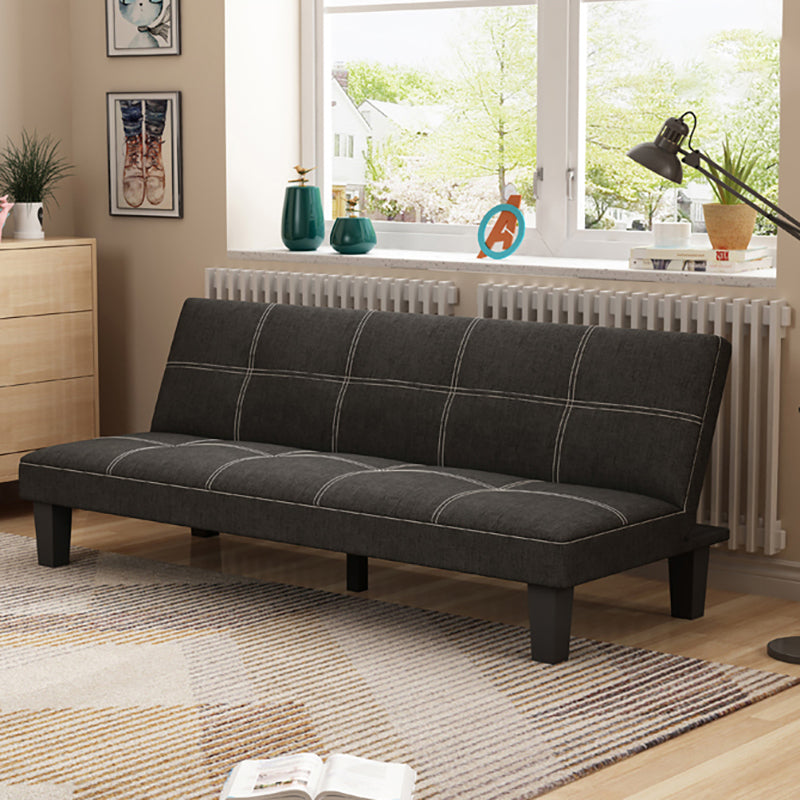 Modern Biscuit Back Standard Sofa 2/3-Seater Velvet Armless Convertible Sofa