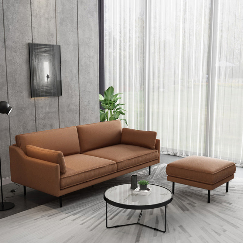 Canapé de bras carré de couleur pure canapé rempli de latex pour appartement à la maison