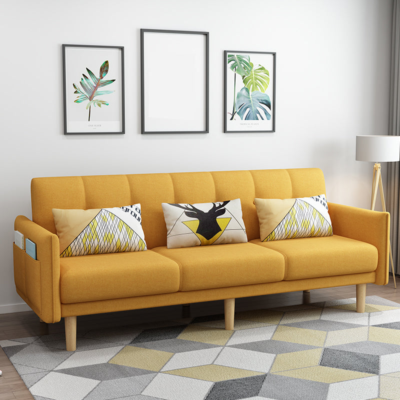 Quadratarm mit Baumwollmischung 25,98 "W Cabrio -Schlafsofa für Wohnung.