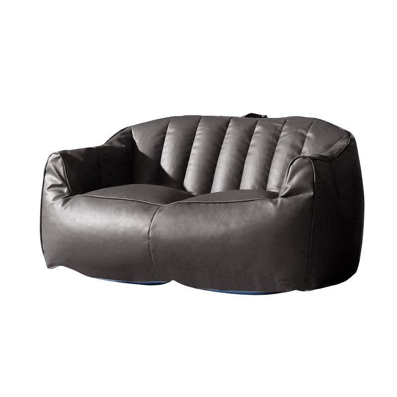 Sofá de almohada de almohada de cuero de piel sintética contemporánea Sofá de almohada cosida para apartamento para apartamento