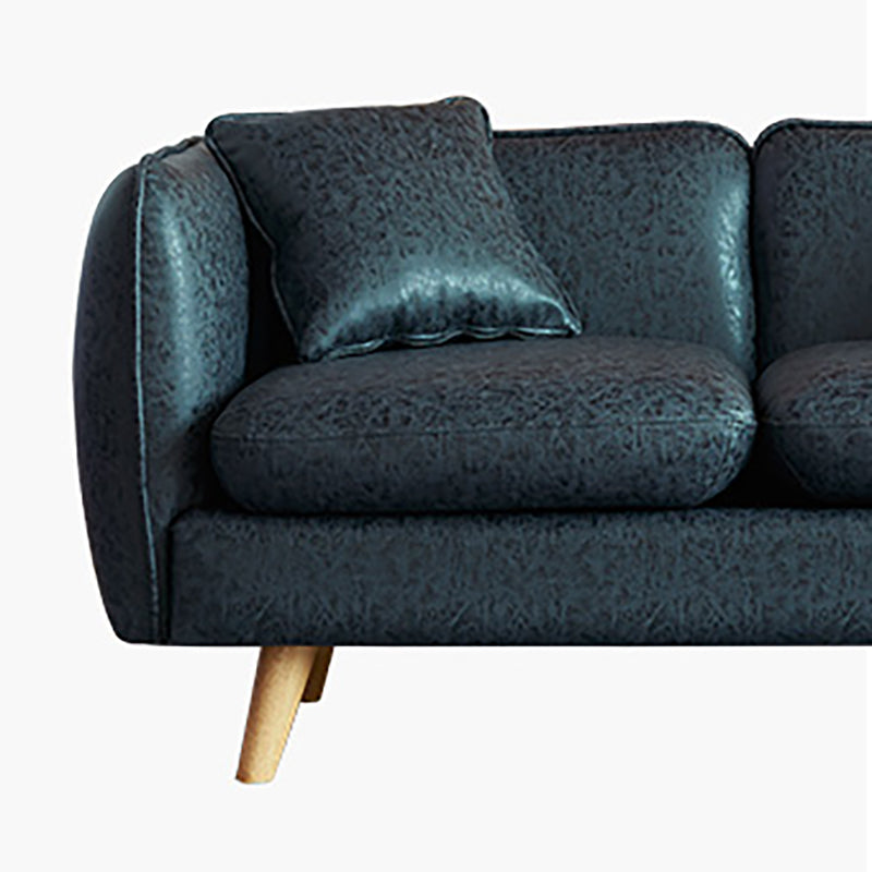Tuxedo Arm Sofa Nordic 30.31" D x 25.2" H Faux Leather Seating