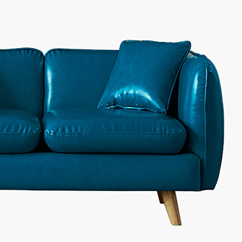 Tuxedo Arm Sofa Nordic 30.31" D x 25.2" H Faux Leather Seating