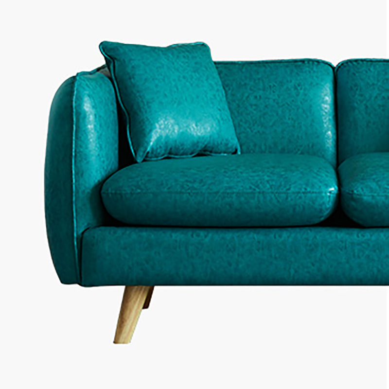 Tuxedo Arm Sofa Nordic 30.31" D x 25.2" H Faux Leather Seating