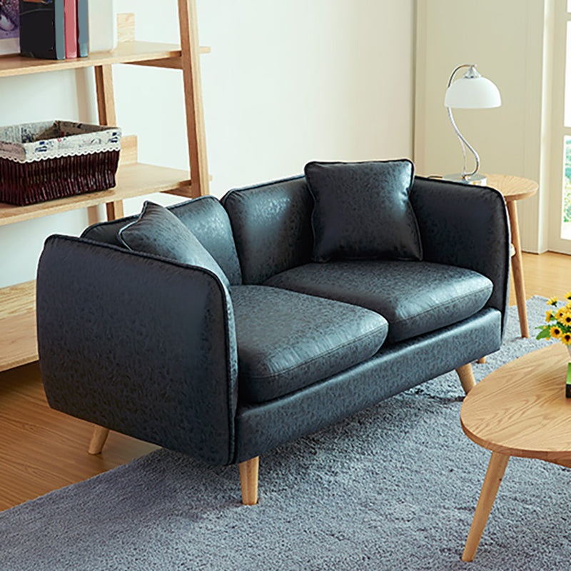 Tuxedo Arm Sofa Nordic 30.31" D x 25.2" H Faux Leather Seating