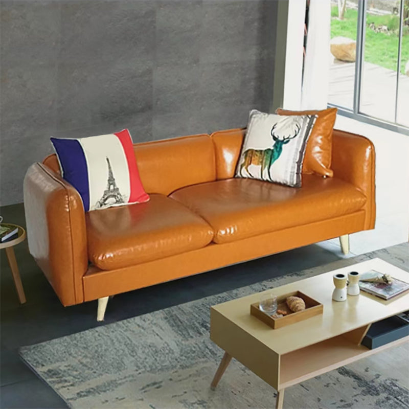Tuxedo Arm Sofa Nordic 30.31" D x 25.2" H Faux Leather Seating