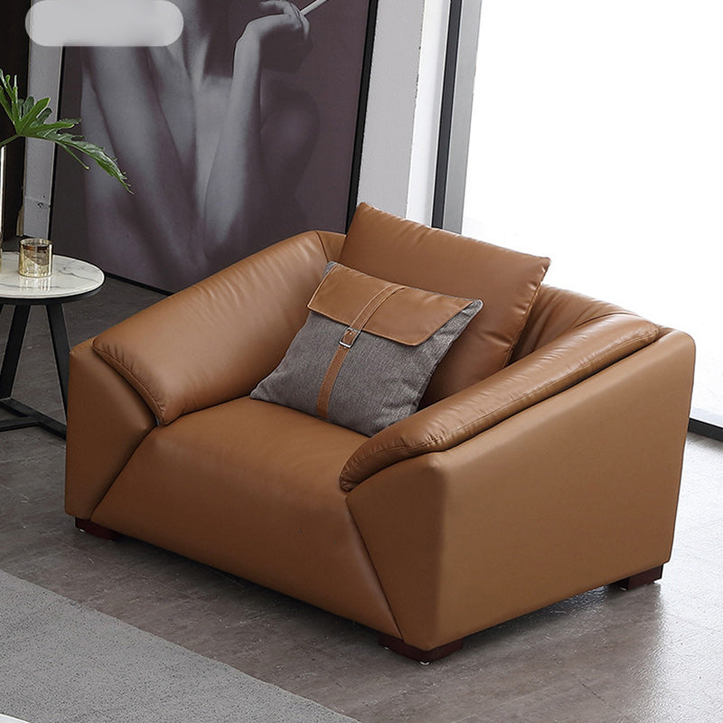 Contemporary Standard Sofa Pillow Top Arm Bench Seating with Pillows