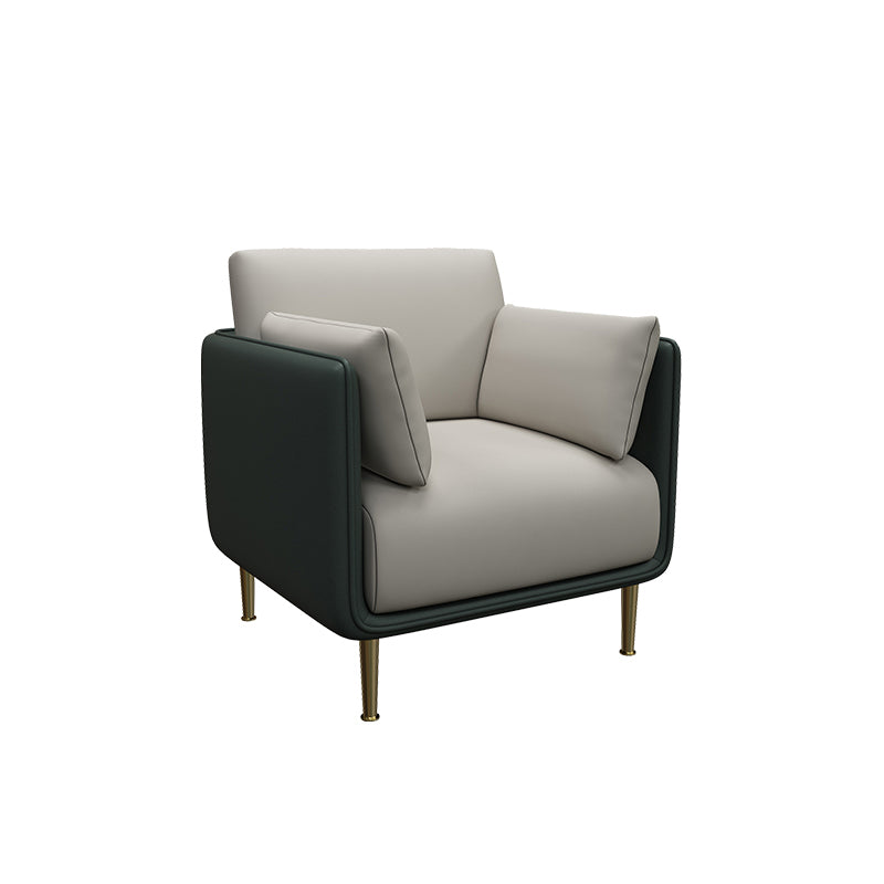 Contemporary Fabric Cushions Sofa 33.46"High Pillow Top Arm Sofa for Restaurant