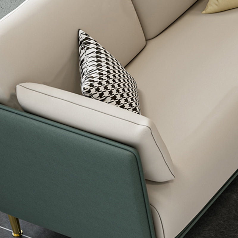 Contemporary Fabric Cushions Sofa 33.46"High Pillow Top Arm Sofa for Restaurant