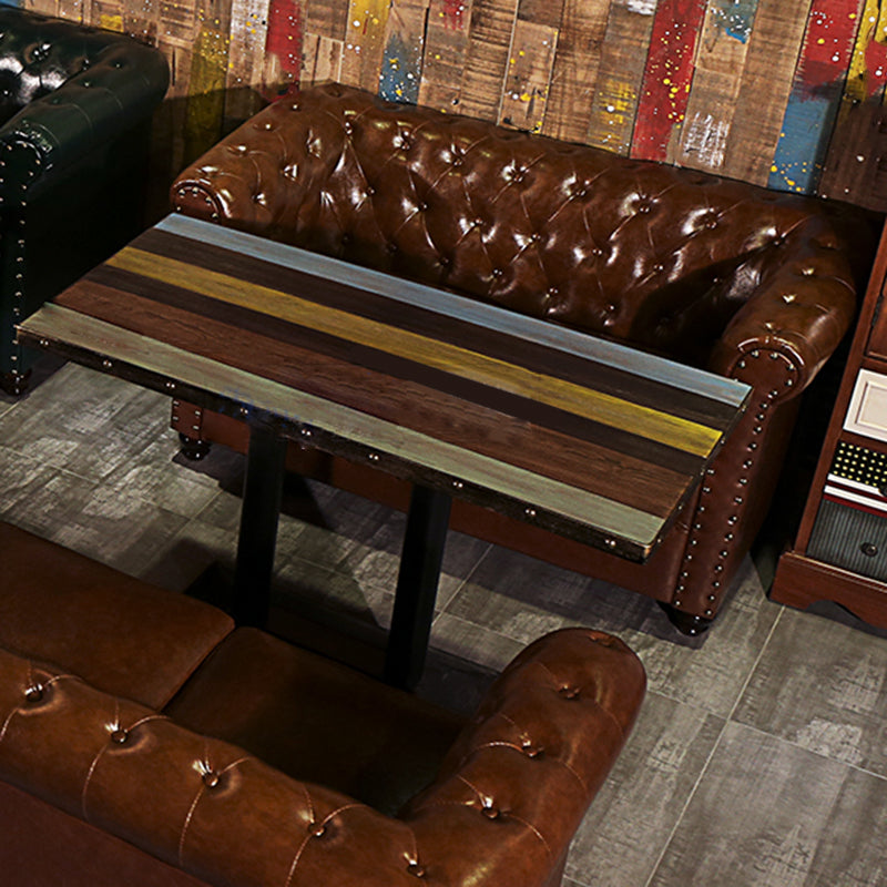 Vintage Leather Chesterfield Sofa 29.53"High Rolled Arm Sofa for Cafe