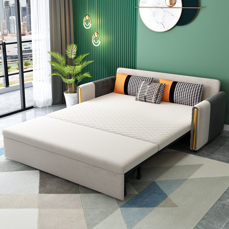 Reclining Square Arm Loveseat Modern Tight Back Bed Sofa Couch