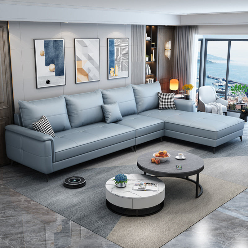 Quadratarm Kissen Rücken entfernbarer Kissen 4-Sitz-L-Form-Sofa