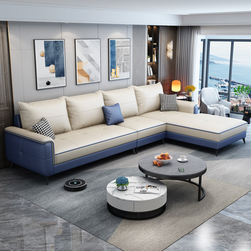 Quadratarm Kissen Rücken entfernbarer Kissen 4-Sitz-L-Form-Sofa