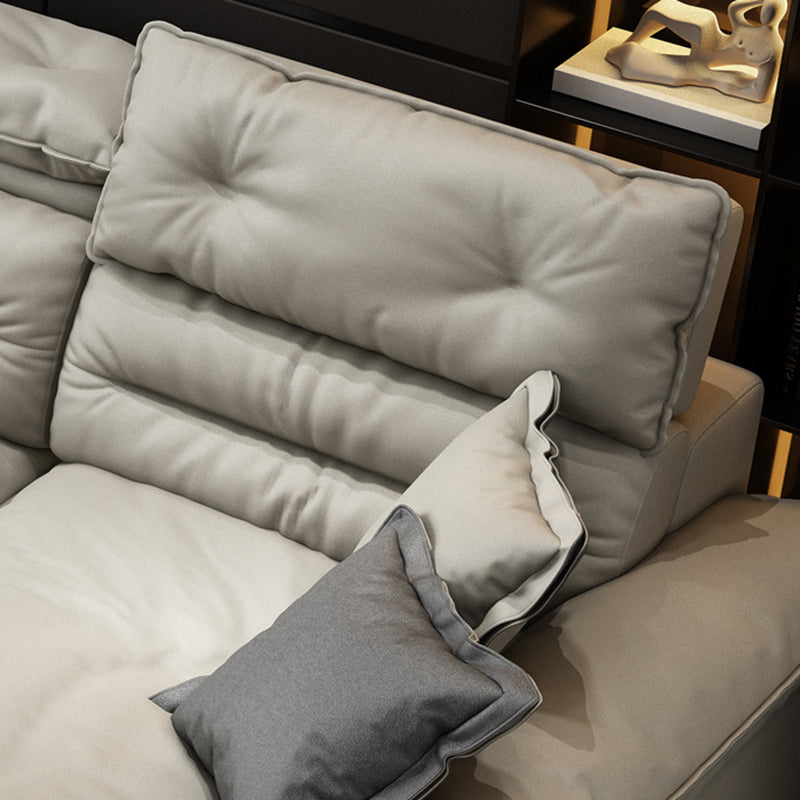 Square Arm Cushion Back Contemporary Removable Cushions Sofa & Chaise