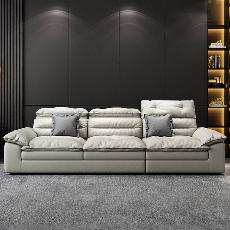 Square Arm Cushion Back Contemporary Removable Cushions Sofa & Chaise