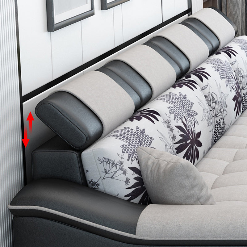 106.3"D x 57"W x 35.43"H Sloped Arm Sectionals, Modern High Back Sofa with Slipcovered