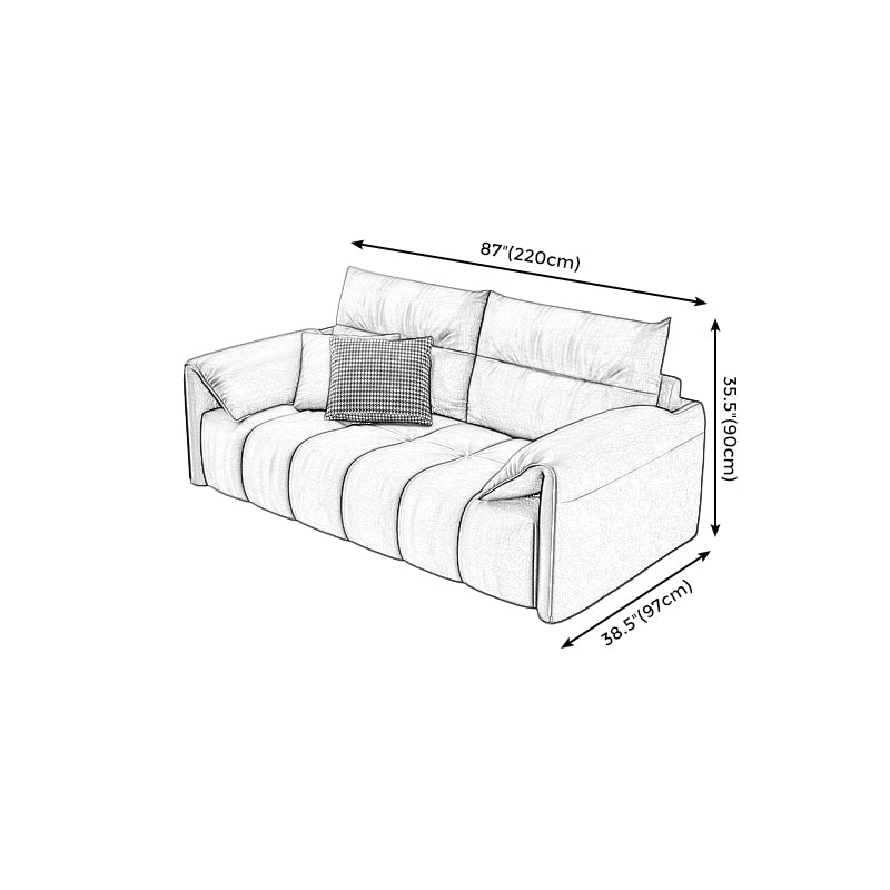 Dark Gray Cushion Back Contemporary Removable Cushions L-Shape Sofa & Chaise