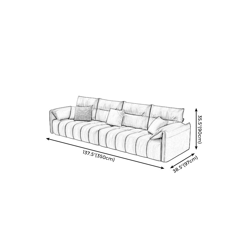 Dark Gray Cushion Back Contemporary Removable Cushions L-Shape Sofa & Chaise