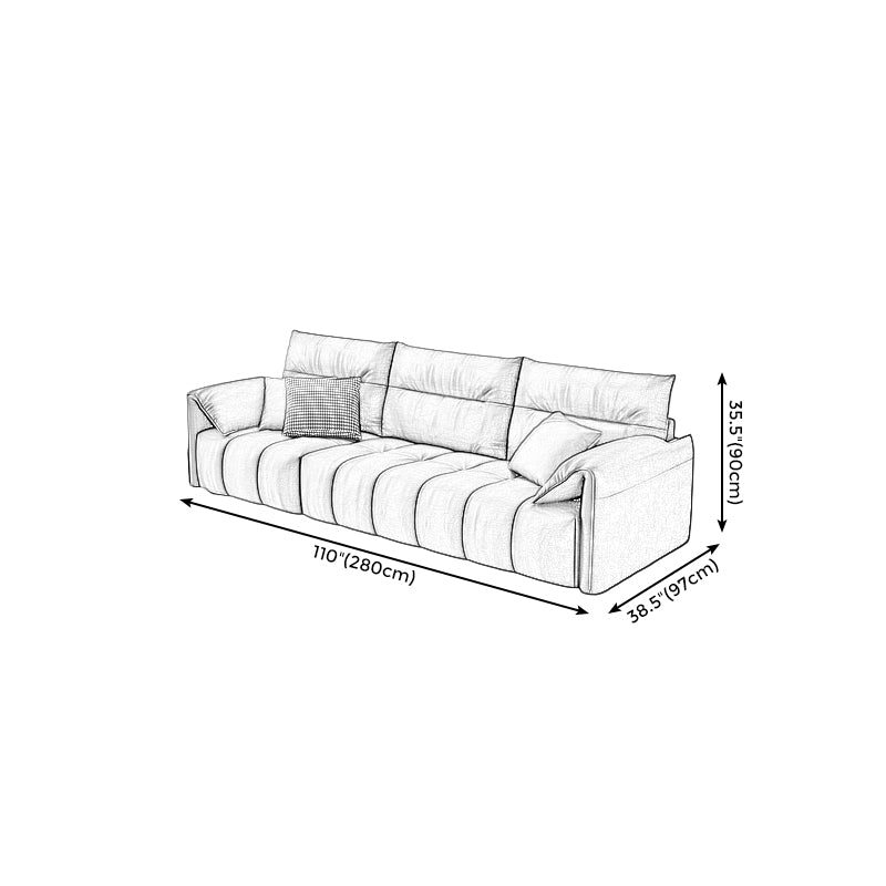 Dark Gray Cushion Back Contemporary Removable Cushions L-Shape Sofa & Chaise