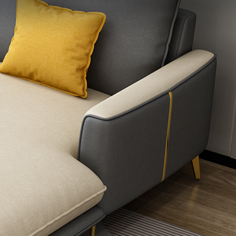 129.92 " W √ó 70.87" D √ó 35.43" H Removable Cushions Faux Leather Square Arm sectional