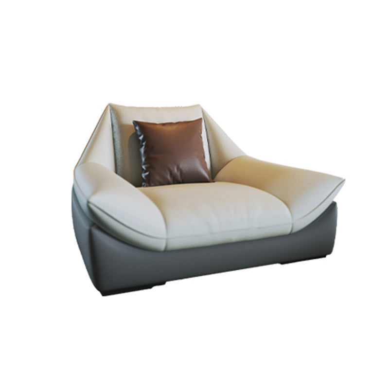 Tufted Faux Leather Pillow Top Arm Sofa with Stain Resistant and Waterproof