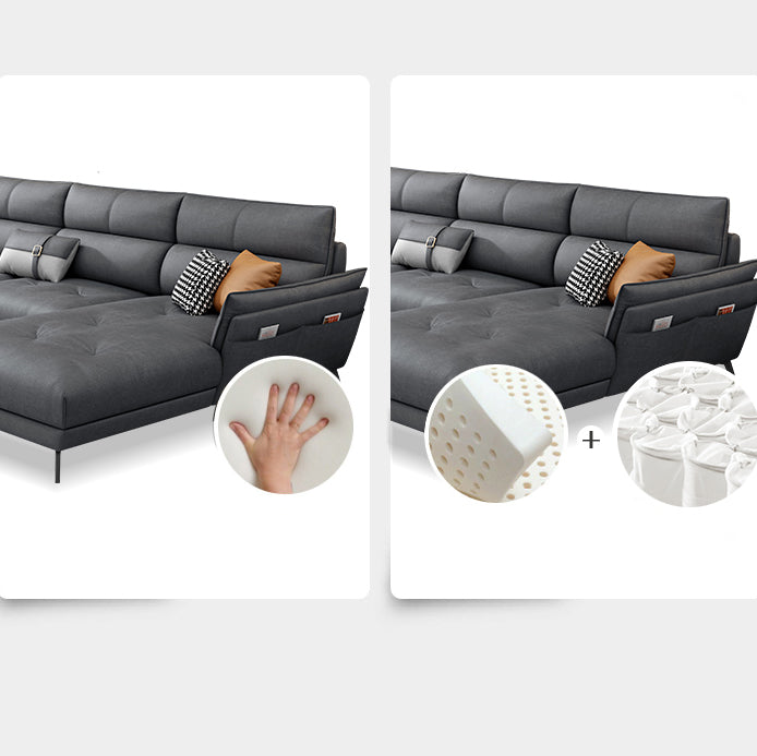 Ultra-Modern Sewn Pillow Back Faux Leather Pillow Top Arm Sofa with Wear-resisting