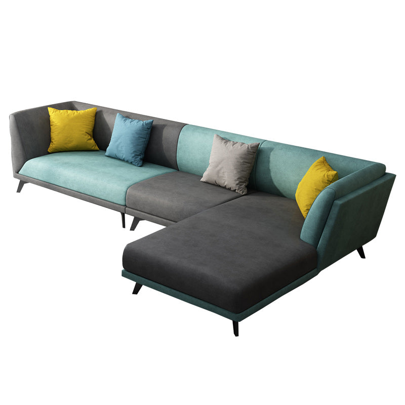 Modern Faux Leather Flared Arm Sofa and Sectional for Living Room and Bedroom