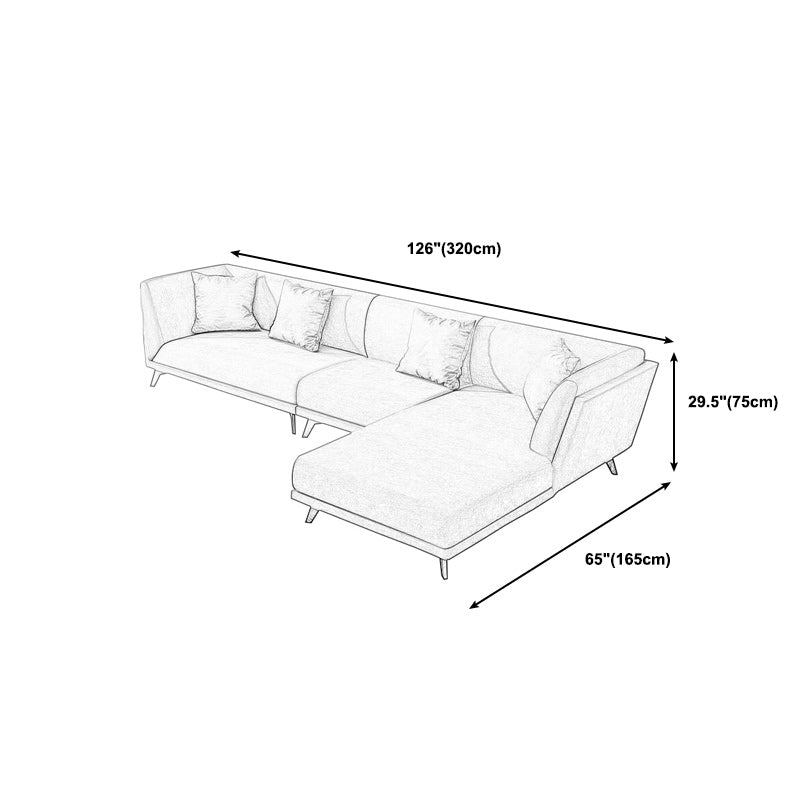 Modern Faux Leather Flared Arm Sofa and Sectional for Living Room and Bedroom