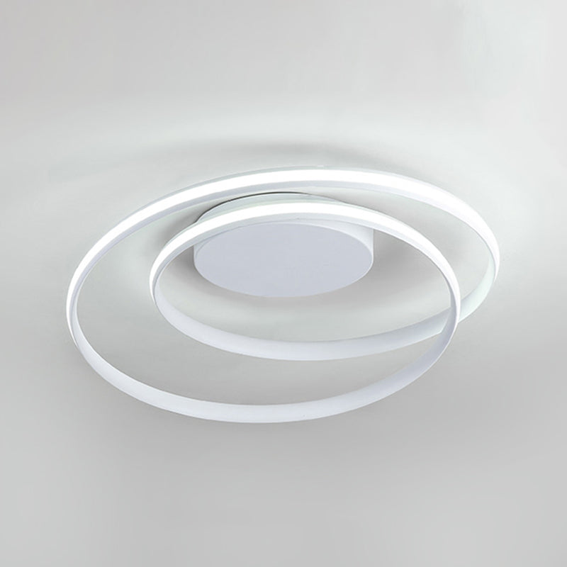 Iluminación integrada de una sola luz moderna con techo circular metálico