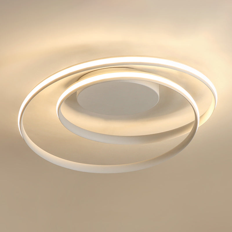 Iluminación integrada de una sola luz moderna con techo circular metálico