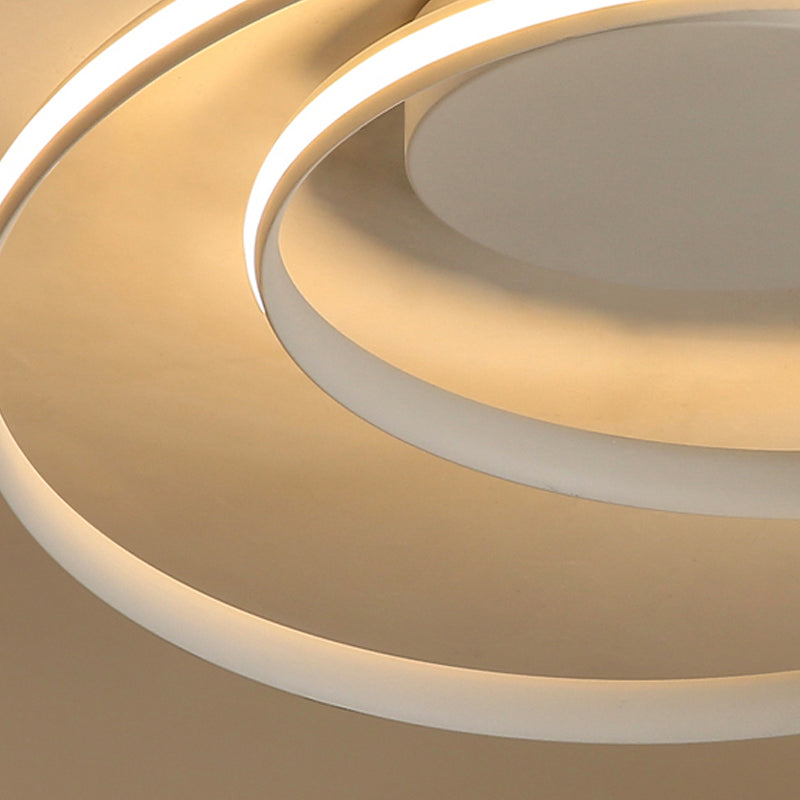 Iluminación integrada de una sola luz moderna con techo circular metálico
